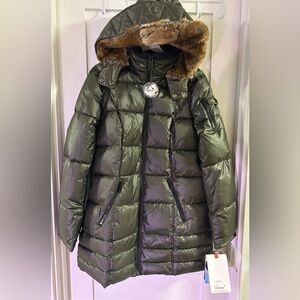 HFX Performance Apparel Womens puffer Jacket coat green Green size Large NWT